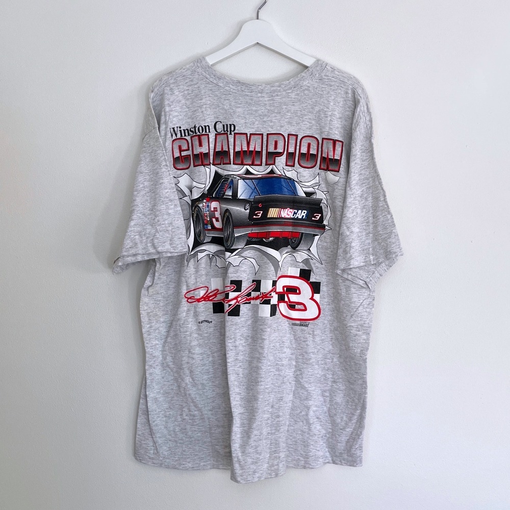 Vintage Dale Earnhardt The Intimidator NASCAR Racing T Shirt XL Nutmeg Mills - Picture 2 of 9